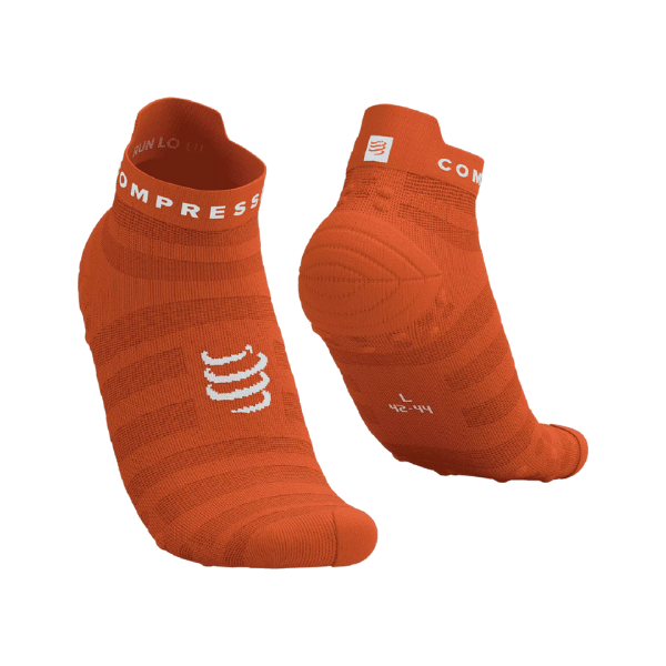 Compressport Unisex's Pro Racing Socks v4.0 Ultralight Run Low - Fire/White