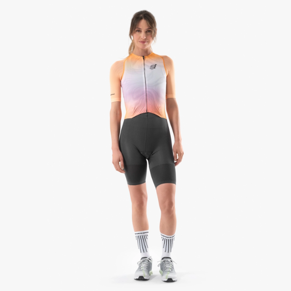 Đồ ba môn Nữ Compressport Aero SS Trisuit - Cam (Orange Print)