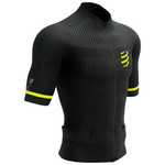 Áo chạy Trail Nam Compressport Trail Postural SS Top - Đen/Vàng (Black/Safe Yellow)