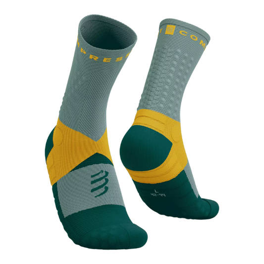 Tất chạy Trail Compressport Unisex's Ultra Trail Socks v2.0 - Slate Grey/Saffron