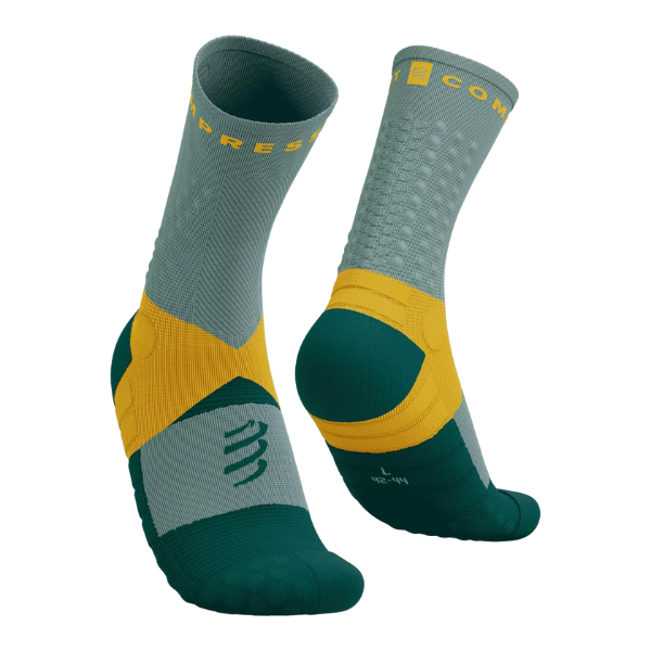 Compressport Unisex's Ultra Trail Socks v2.0 - Slate Grey/Saffron