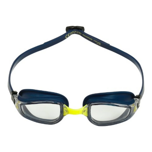 Kính bơi Aqua Sphere Fastlane A1 - Navy/Blue Bright Yellow: Clear Lens