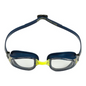 Kính bơi Aqua Sphere Fastlane A1 - Navy/Blue Bright Yellow: Clear Lens