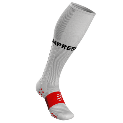 Tất chạy bộ Compressport Full Socks Run - Trắng (White)