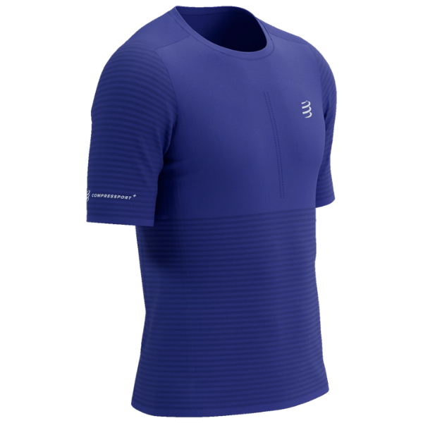 Áo chạy bộ Nam Compressport Pro Racing SS Tshirt - Xanh (Dazz Blue)