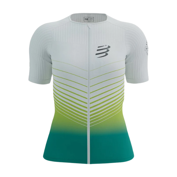 Áo Ba môn Nữ Compressport Tri Postural Aero SS Top W - White/Columbia