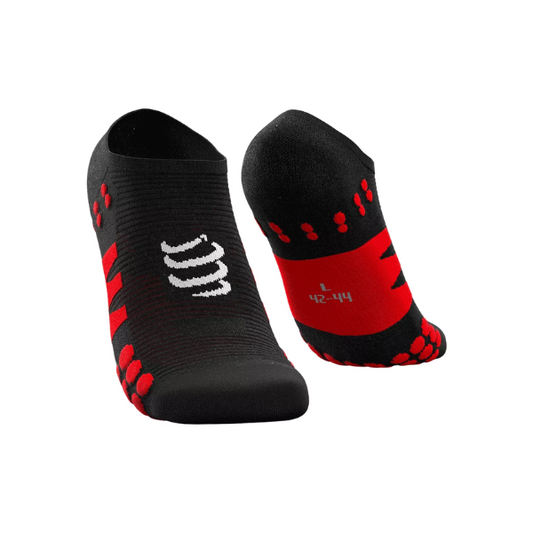 Tất chạy bộ Compressport No Show Socks - Black/Red