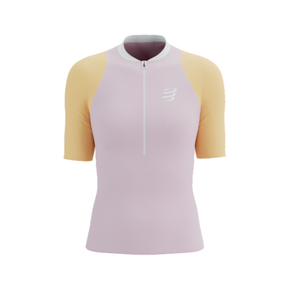 Áo chạy Trail Nữ Compressport Trail Postural SS Top - Hồng/Cam (Roseate/Orange)