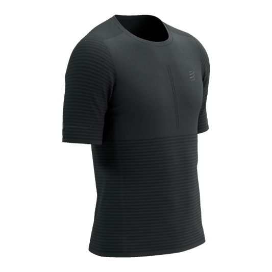 Áo chạy bộ Nam Compressport Pro Racing SS Tshirt - Đen (Black)