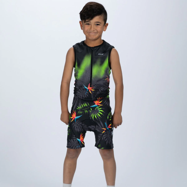 Đồ ba môn trẻ em Zoot Youth Tri Racesuit - Xanh (Tropical Magic Green)