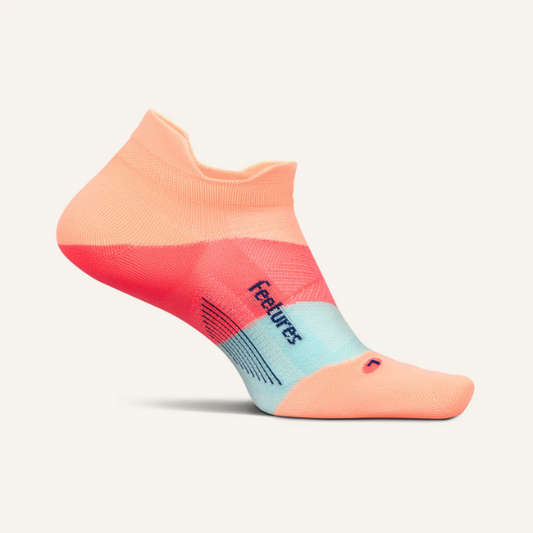 Tất chạy bộ Feetures Elite Ultra Light No Show Tab - Hồng (Vibrant Reef)