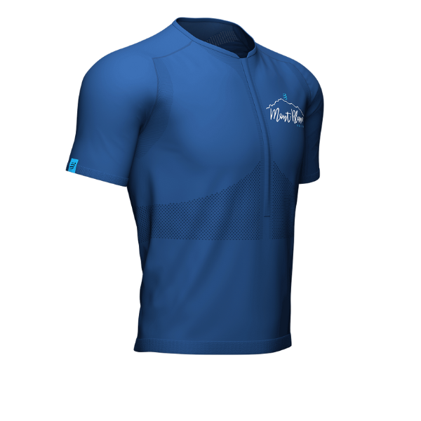 Áo chạy Trail Compressport Men's Trail Half - Zip - Fitted SS Top - Mont Blanc