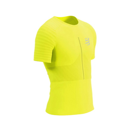 Áo chạy bộ Nam Compressport Racing SS Tshirt - Vàng (Safe Yellow)