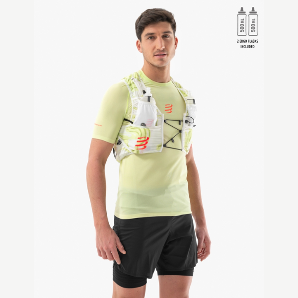 Vest chạy bộ Compressport UltRun Evo 10 - Xanh (Sugar/Green Camo)
