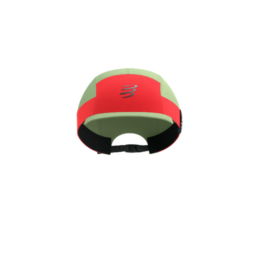 Mũ Compressport 5 Panel Light Cap - Xanh/Đỏ (Nile/Fluo Red)