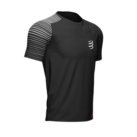 Áo chạy bộ Nam Compressport Performance SS Tshirt M - Black/Red