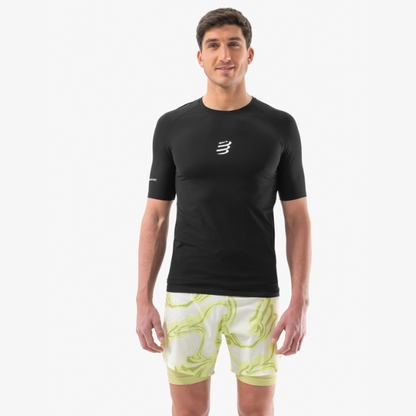 Áo chạy Trail Nam Compressport Trail Racing SS Tshirt - Đen (Black)