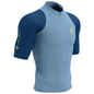 Áo chạy Trail Nam Compressport Trail Racing Postural SS Top - Xanh (Denim/Poseidon)