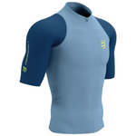 Compressport Men's Trail Racing Postural SS Top - Denim/Poseidon