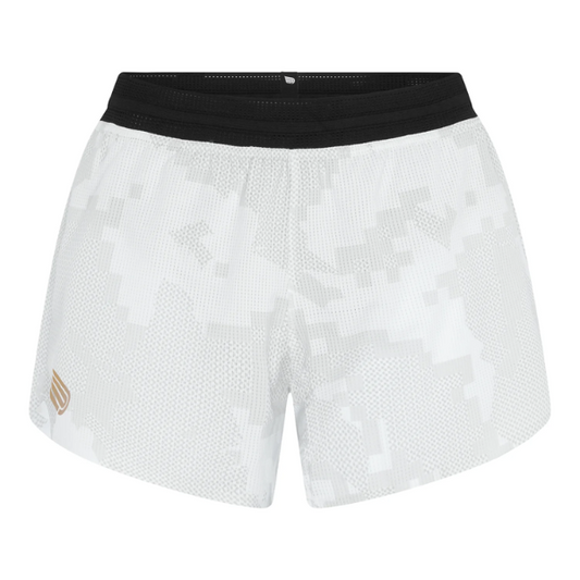 Quần chạy bộ Nữ Pressio Run Elite 3" Short - Trắng (White Camo)