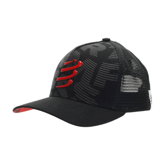 Mũ Compressport Trucker Cap - Đen/Đỏ