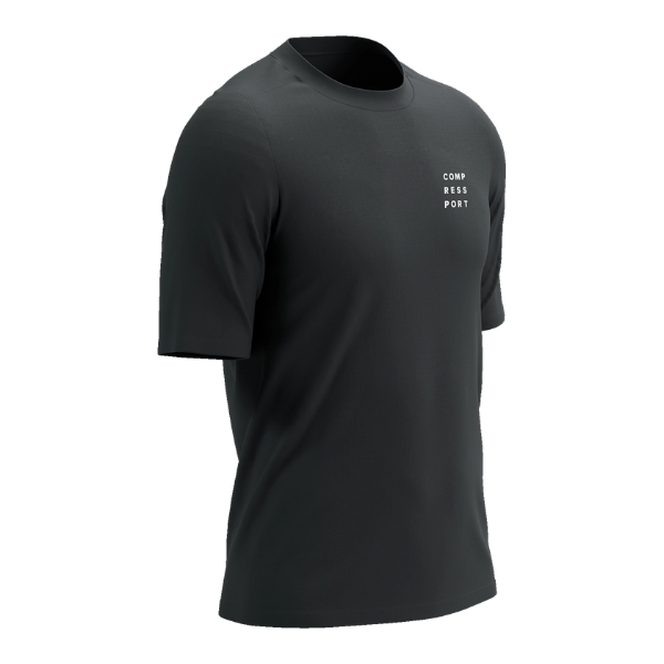 Áo chạy bộ Nam Compressport Podium SS Tshirt - Đen (Black)