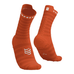 Compressport Pro Racing Socks v4.0 Ultralight Run High - Fire/White