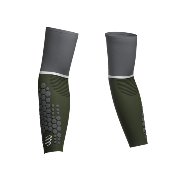 Compressport Unisex's ArmForce Ultralight - RF Green/Steel Grey