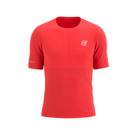 Áo chạy bộ Nam Compressport Pro Racing SS Tshirt - Đỏ (Fluo Red)