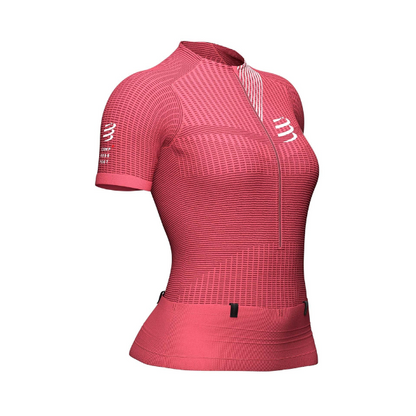 Áo chạy Trail Nữ Compressport Trail Postural SS Top - Hồng (Granet Rose)