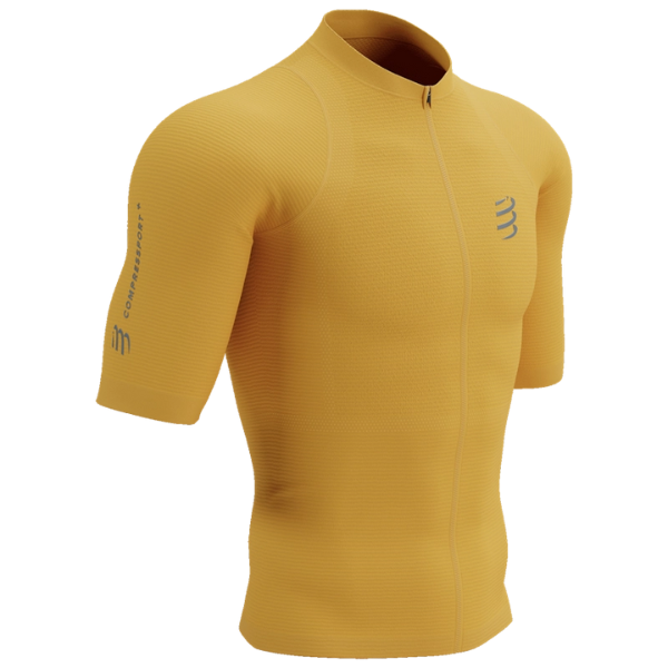 Áo chạy Trail Nam Compressport Trail Racing Postural SS Top - Vàng (Saffron)