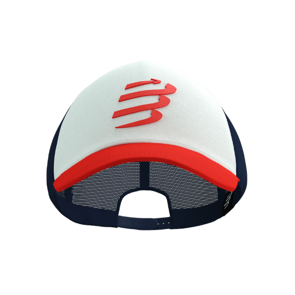 Mũ chạy bộ Compressport Trucker Cap - Sugar/Blues