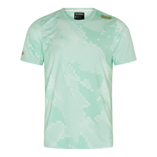 Áo chạy bộ Nam Pressio Elite S/S Top - Xanh Mint (Mint Camo)