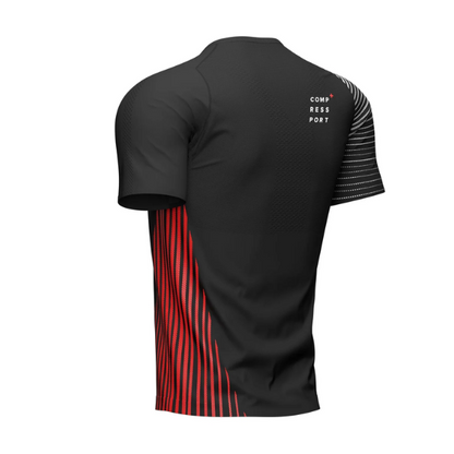 Áo chạy bộ Nam Compressport Performance SS Tshirt M - Black/Red