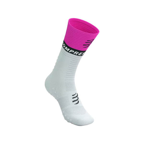 Compressport Mid Compression Socks v2.0 - Safe Yellow/Neo Pink