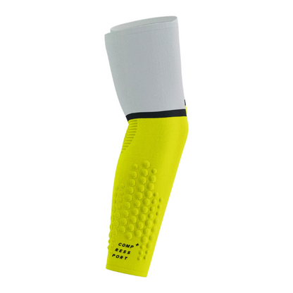 Băng bảo vệ ống tay Compressport Unisex's Arm Force Ultralight - Vàng (White/Safe Yellow)
