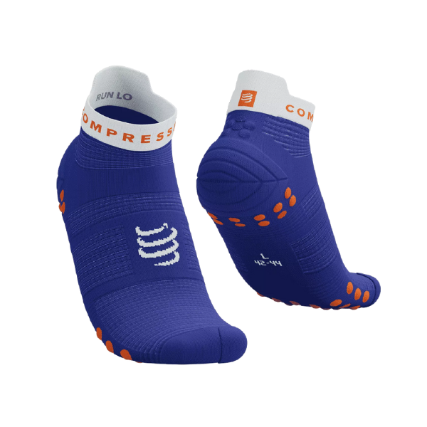 Compressport Unisex's Pro Racing Socks v4.0 Run Low - Dazz Blue/White