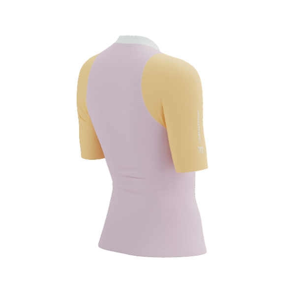Áo chạy Trail Nữ Compressport Trail Postural SS Top - Hồng/Cam (Roseate/Orange)