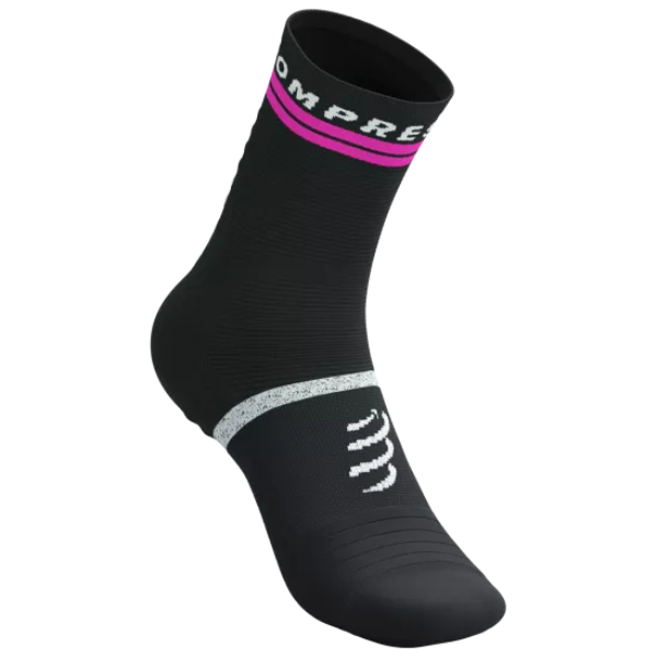 Compressport Pro Marathon Socks v2.0 - Black/Safe Yellow/Neo Pink