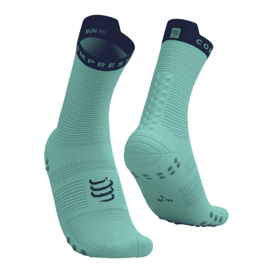 Tất chạy bộ Compressport Unisex's Pro Racing Socks v4.0 Run High - Shell Blue/Purple