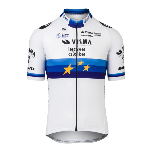 Áo đạp xe Nam Jersey SS Men European Champion 2025 - Team Visma | Lease A Bike