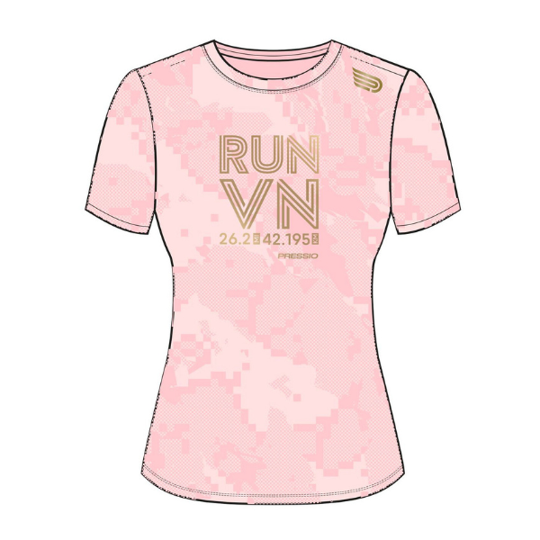 Áo tay ngắn Pressio Women's Prevail S/S Top (Elite Mesh) - Hồng (Camo Pink)
