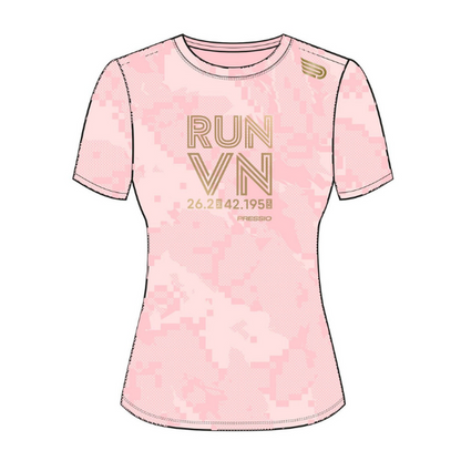 Áo tay ngắn Pressio Women's Prevail S/S Top (Elite Mesh) - Hồng (Camo Pink)