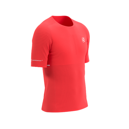 Áo chạy bộ Nam Compressport Pro Racing SS Tshirt - Đỏ (Fluo Red)