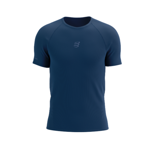 Áo chạy Trail Nam Compressport Trail Racing SS Tshirt - Xanh (Blues)