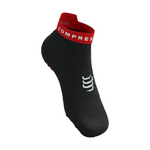 Tất chạy bộ Compressport Unisex's Pro Racing Socks v4.0 Run Low - Black/Core Red