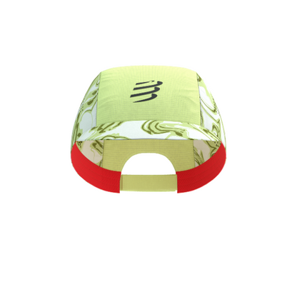 Mũ chạy bộ Compressport Pro Racing Cap - Xanh/Đỏ (Green Camo/Fluo Red)