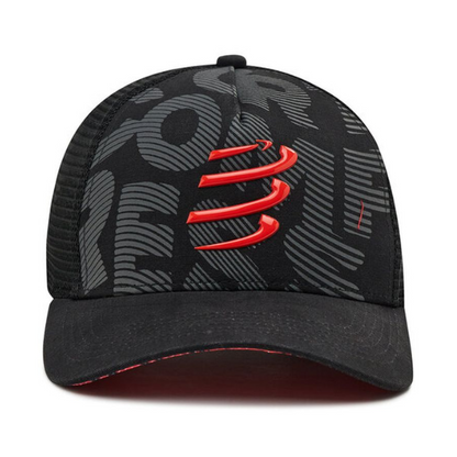 Mũ Compressport Trucker Cap - Đen/Đỏ