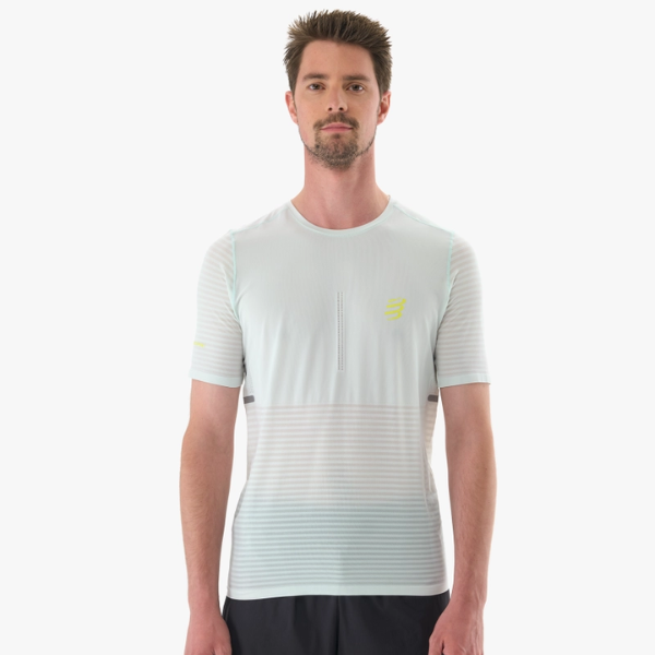 Áo chạy bộ Nam Compressport Pro Racing SS Tshirt - Ice Flow