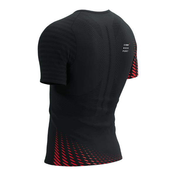 Áo chạy bộ Nam Compressport Racing SS Tshirt - Đen (Black)